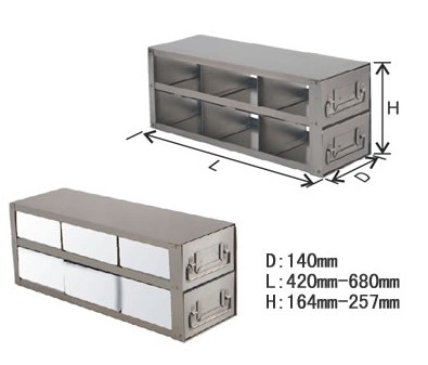存放3英寸高标准盒的带抽屉的立式冰箱分隔架-UFD系列