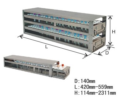 存放采血管带抽屉的立式冰箱分隔架-UFD系列